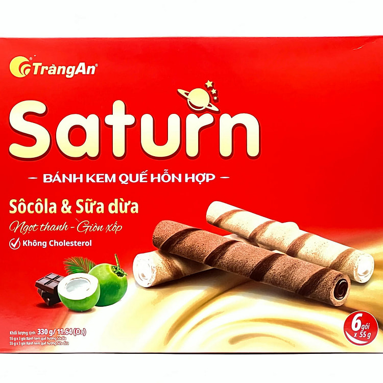 BÁNH KEM QUẾ SATURN CHOCOLATE AND COCONUT 8.11 oz