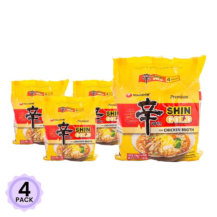 农心 Premium 辛拉面 鸡汤底方便面 4包 520 克*4 包