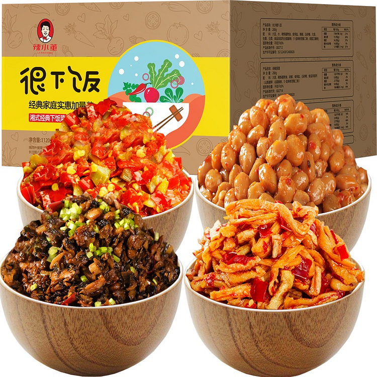 辣小董 很下饭经典礼盒 加量装下菜饭1120g