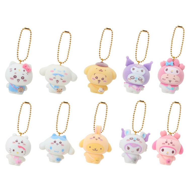 Sanrio Chiikawa Flocked Mascot Charm Characters 1 each