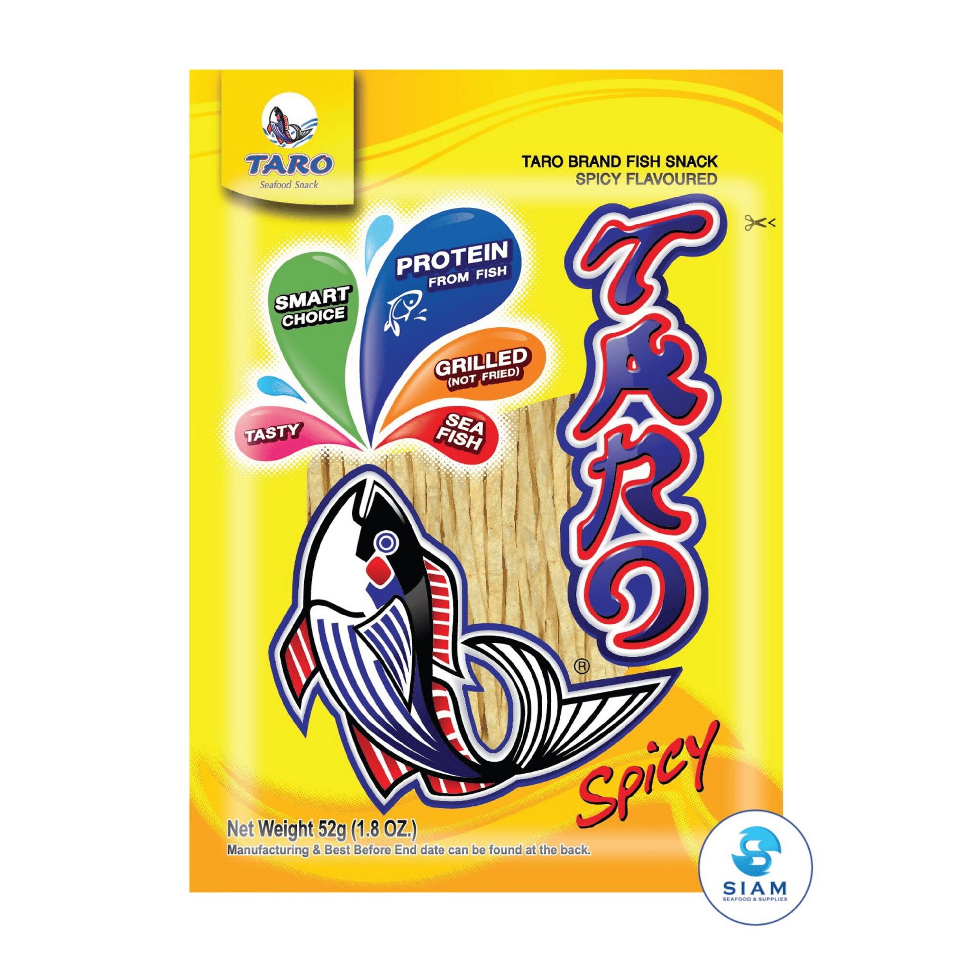 Get TARO BRAND Thai Fish Snack 52g, Spicy Flavor 1.8 oz Delivered ...