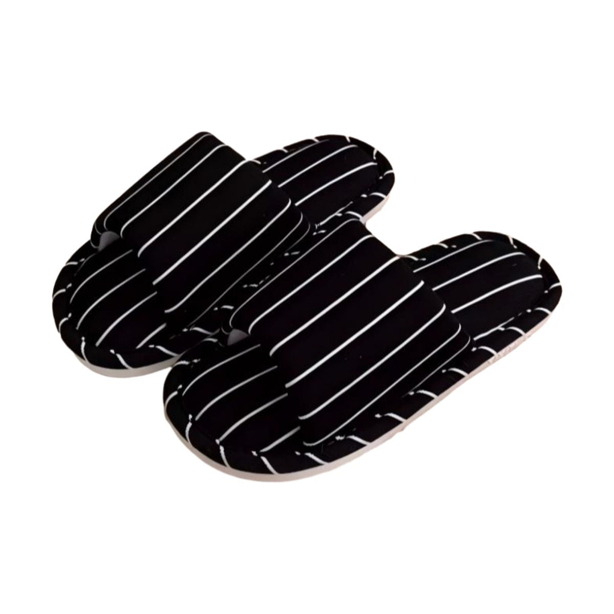 XXT 2506 [Stripe] Linen Slippers(Black) 38/39 1 each