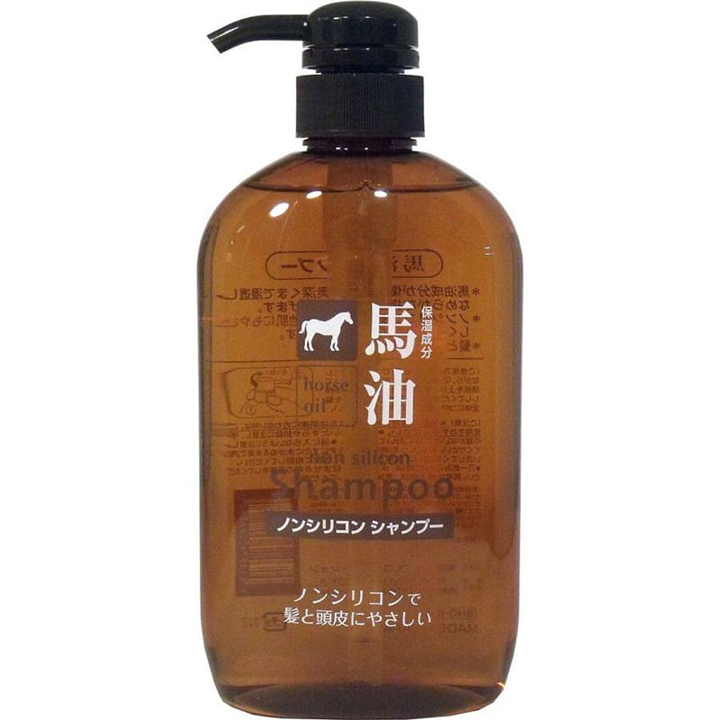 KUMANOYUSHI Horse Oil Non-Silicon Shampoo 600ml 1 each