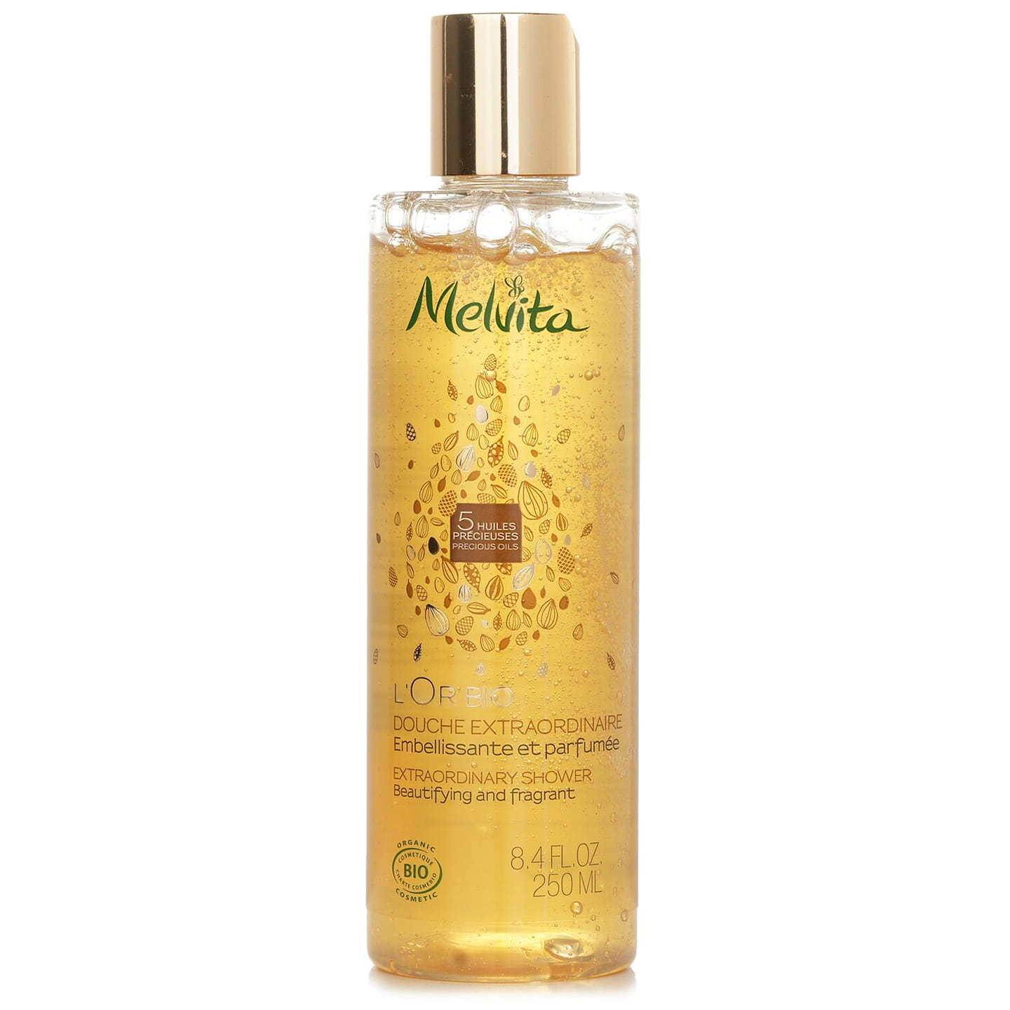 Melvita Organic Gold Extraordinary Shower Gel – Beautifying Fragrance 250 ml