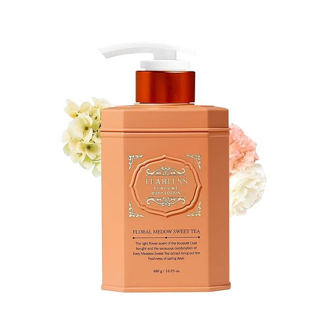 Teabless Perfume Body Lotion Floral Meadow Scent,Ceramide,Catechin,16.9Fl Oz480g 1 each