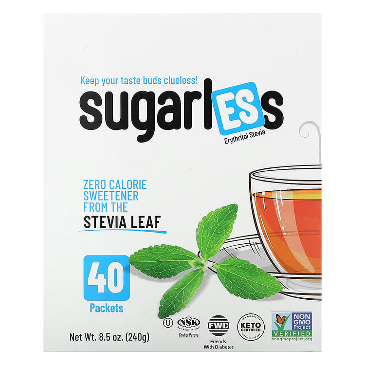 Sugarless， 赤藓糖醇甜叶菊，40包