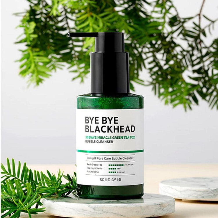 SOME BY MI Bye Bye Blackhead 30 Days Miracle Green Tea Tox Bubble Cleanser 