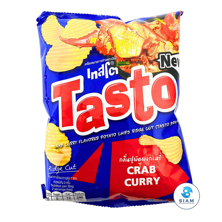 Tasto Potato Chips, Thai Snack, Crab Curry Flavor 1.48 oz