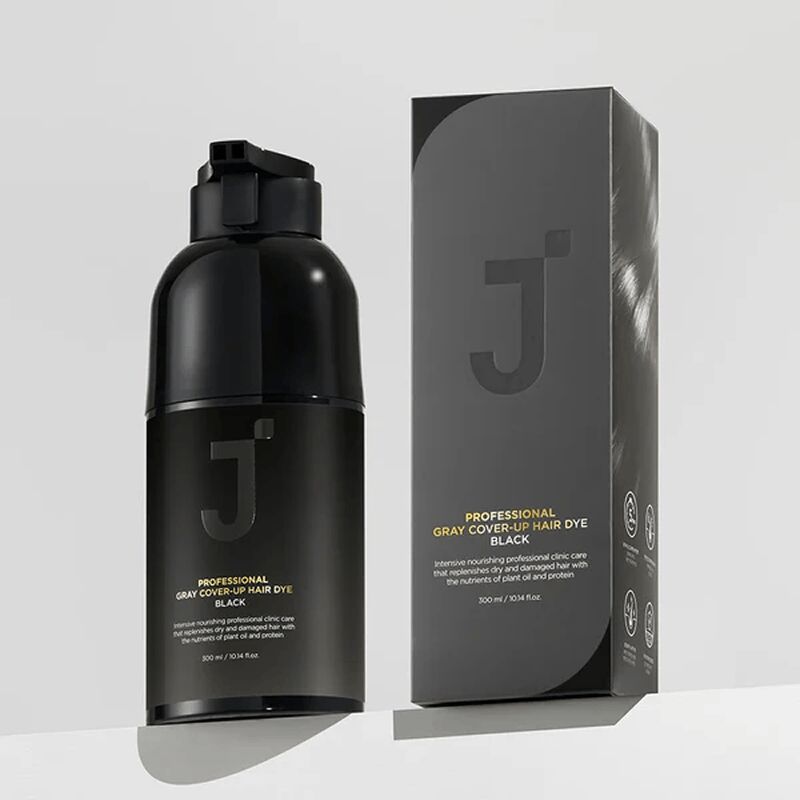 Jsoop 专业遮盖灰发染发剂(黑色) 300 毫升