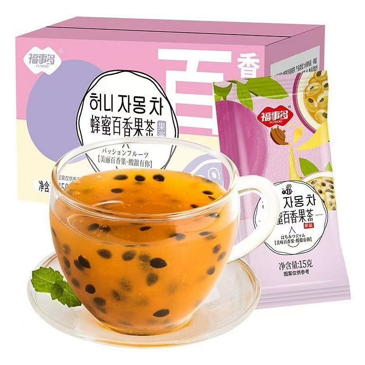 福事多蜂蜜百香果茶 冲泡果酱便携包装15g*10条 150 克