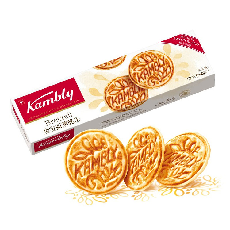 Kambly金宝丽瑞士进口饼干薄脆乐饼干98g*2 196 克