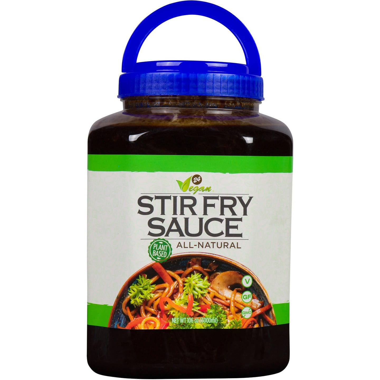 24Vegan Stir Fry Sauce - Vegan - All Natural - Non GMO - No MSG - 105.8oz / 3KG 105.9 oz