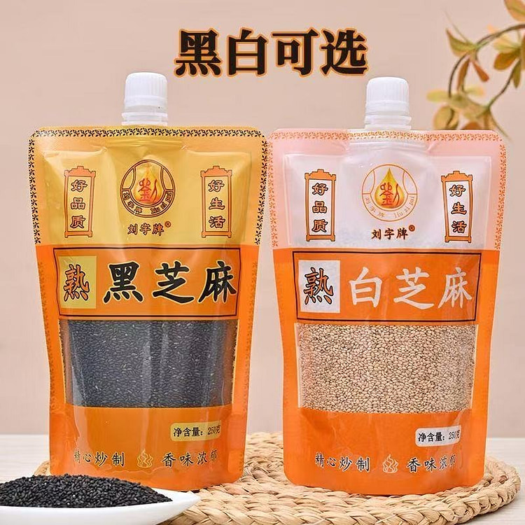 炒熟白芝麻干净无沙免洗开袋即食250g