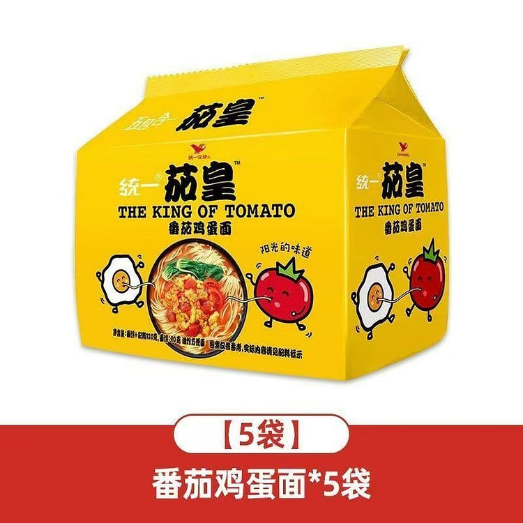 统一茄皇新疆番茄鸡蛋面116g*5