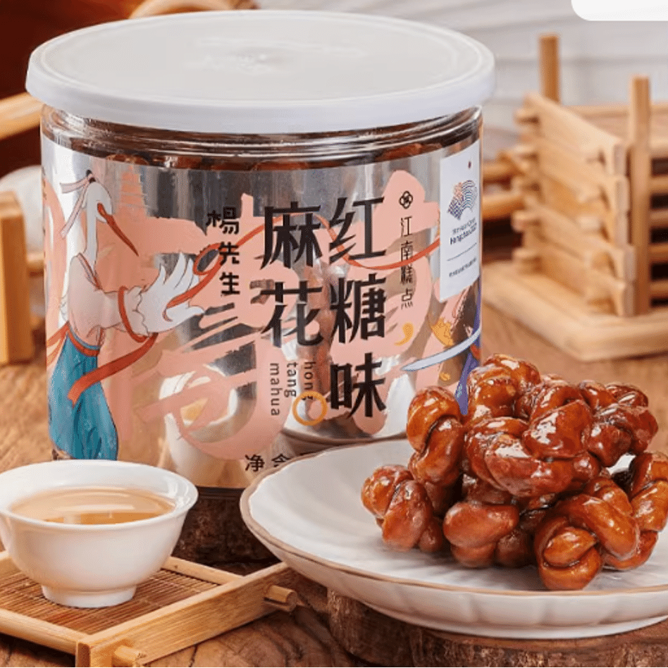 Mr. Yang handmade brown sugar twist 370g/can 1 each