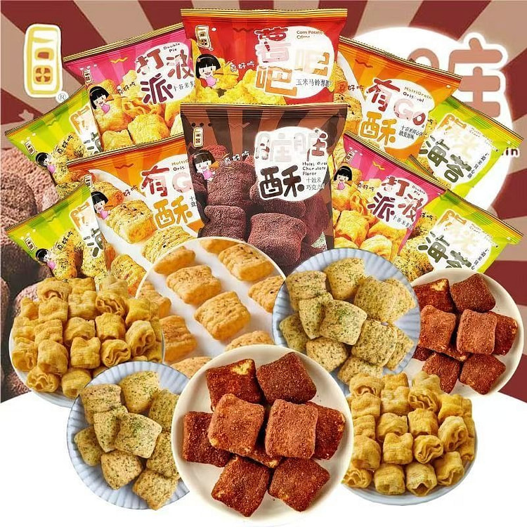 台湾一口田同心饼原味进口食品网红膨化零食 (min 2)