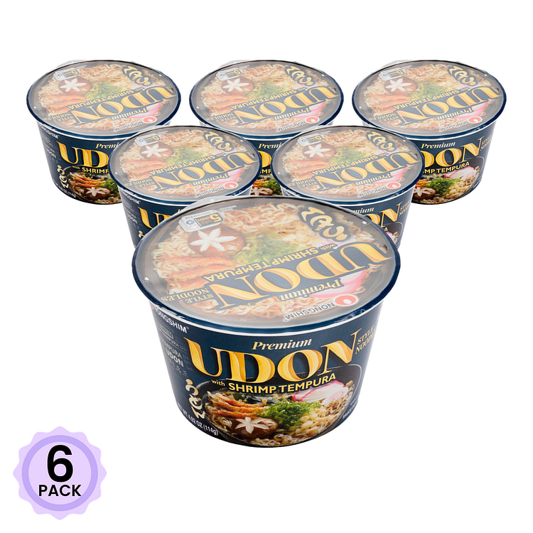 Nongshim Tempura Udon Flavor Noodle Soup, Big Bowl 114 g*6 pack