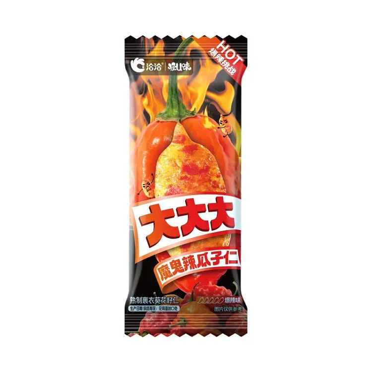 洽洽大大魔鬼辣瓜子仁爆辣王者零食十袋装140g 140 克