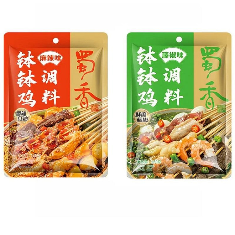 蜀香 乐山钵钵鸡调料2袋 320g 320 克