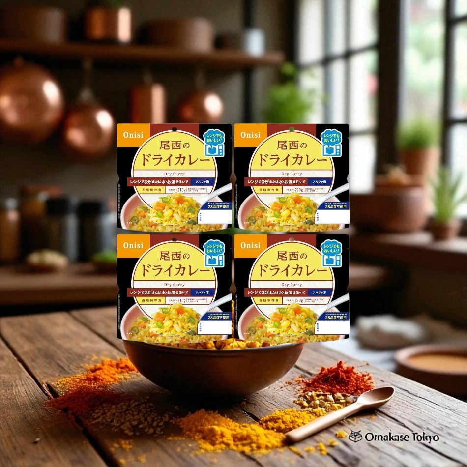 Bisai Foods Alpha 米饭干咖喱4包 390 克