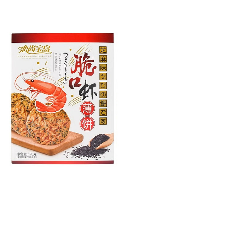 张凤记脆口虾芝麻味薄饼178g*1盒