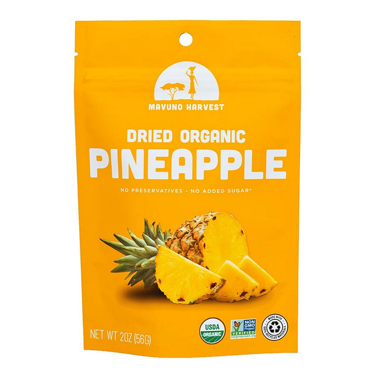 Organic Dried Pineapple | 2 oz (6 bags)