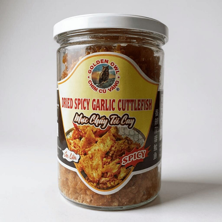 Dried Spicy Garlic Cuttlefish (Muc Chay Toi Cay)