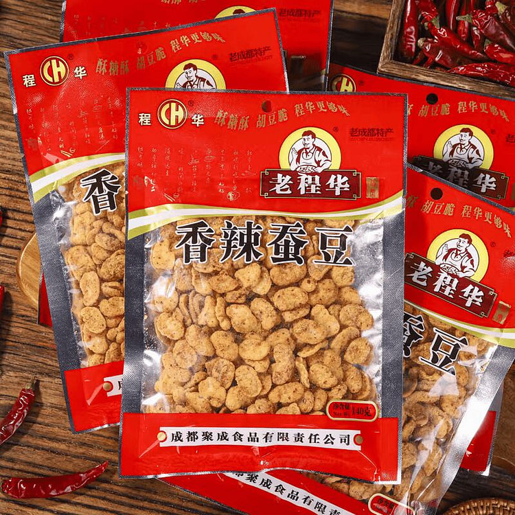 成都老程华 【2袋】香辣蚕豆 下酒菜休闲零食