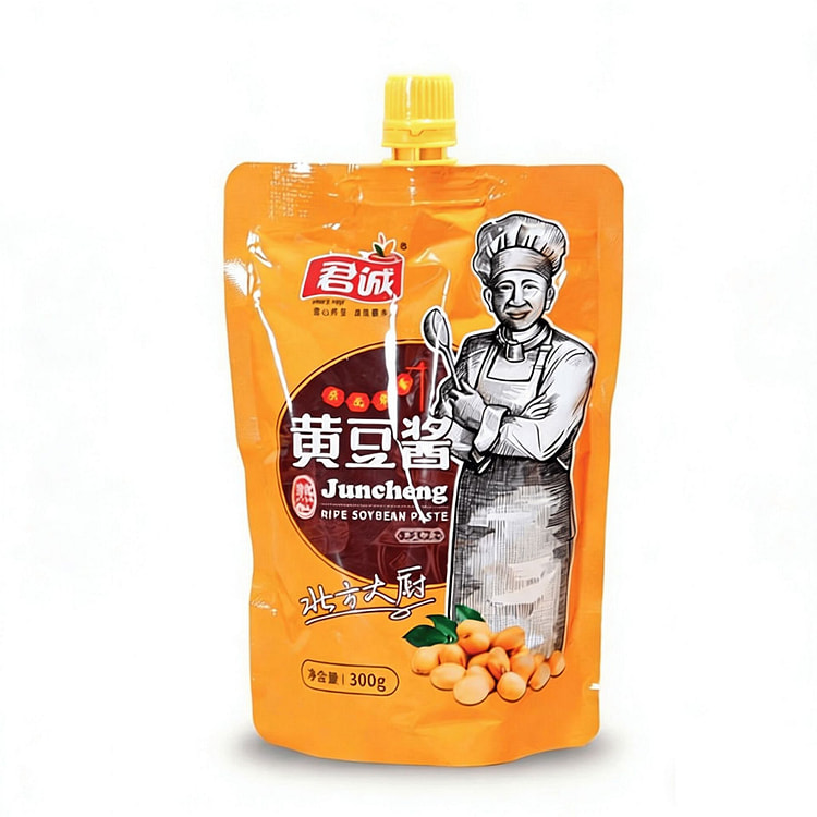 君诚黄豆酱袋装带嘴袋装豆瓣酱 拌面正宗东北大酱 300 克