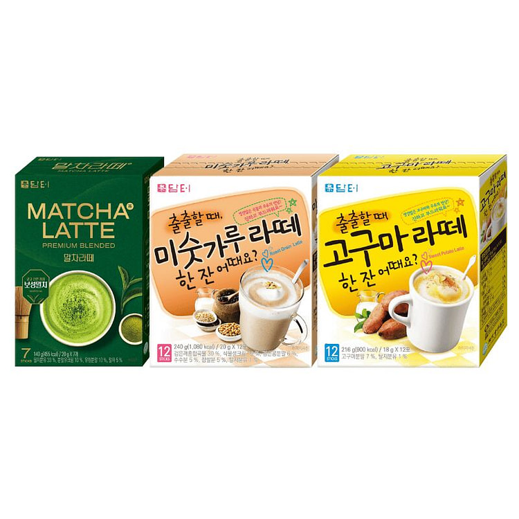 Damtuh Korean Latte Variety Pack 3 Boxes 20 g