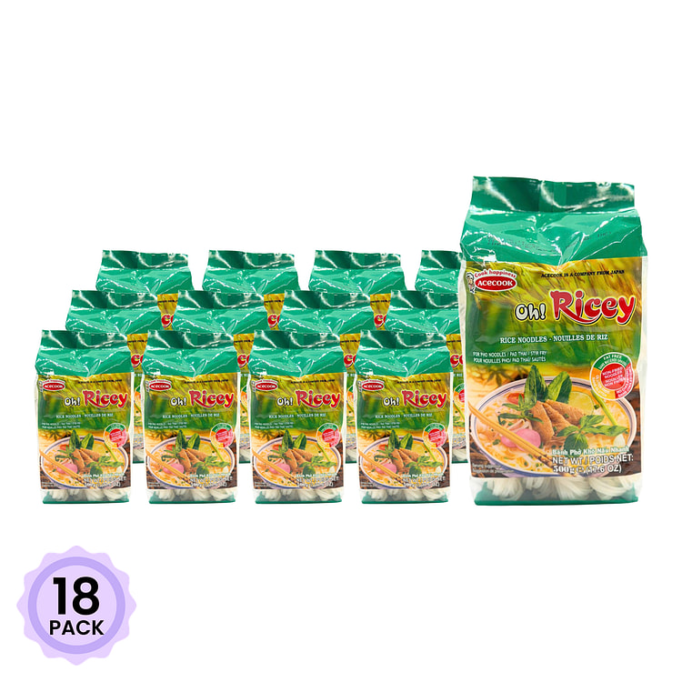 Acecook Oh Ricey! Pho Rice Noodles 17.63 oz*18 pack