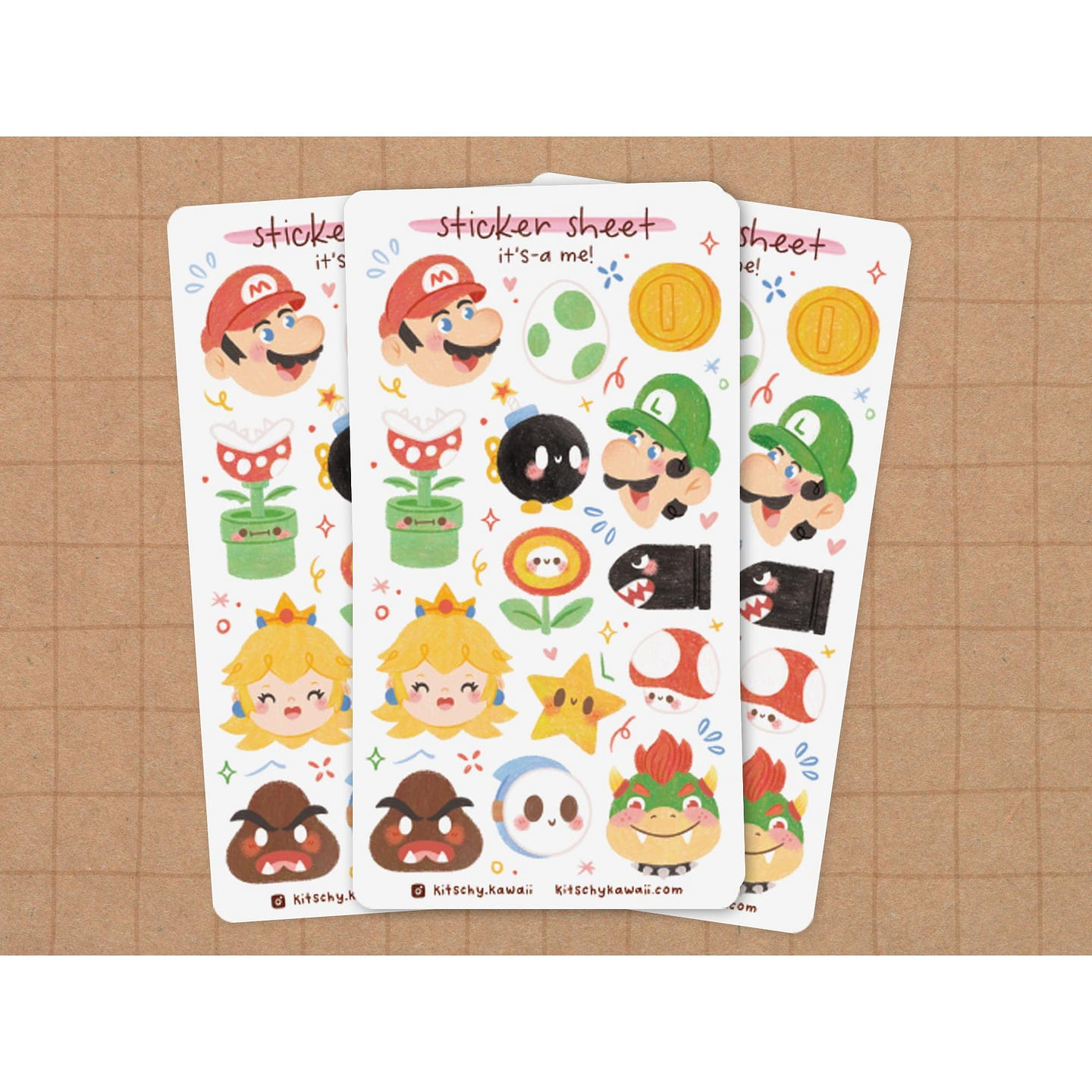 It’s-a-Me Mario Vinyl Sticker Sheet 1 each
