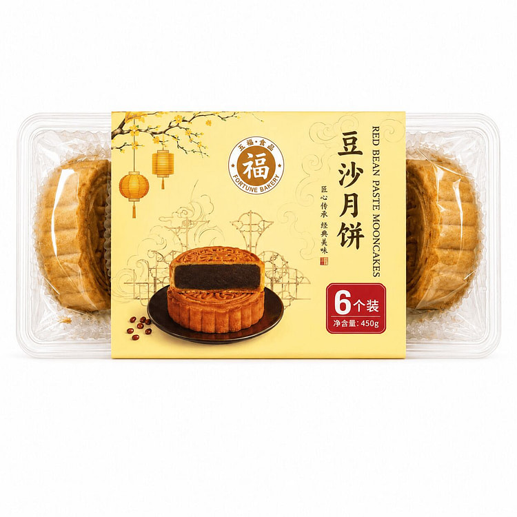 Red Bean Paste Mooncakes(6 Pieces)450g 1 each