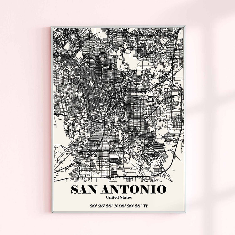 San Antonio TX 24" x 36" / Aluminum