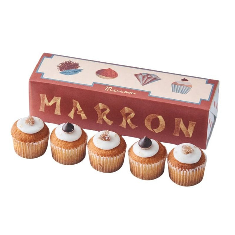 Autumn Limited Edition Chestnut Sandwich Chocolate Cupcake 5 Pieces