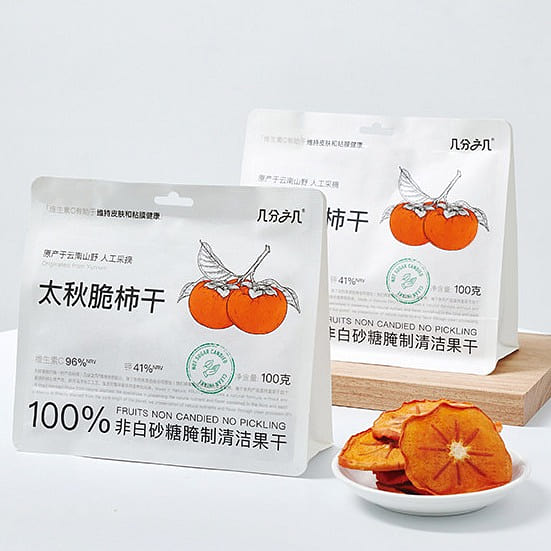 JIFENZHIJI Crispy Dried Persimmon Slices 100g 1 pack
