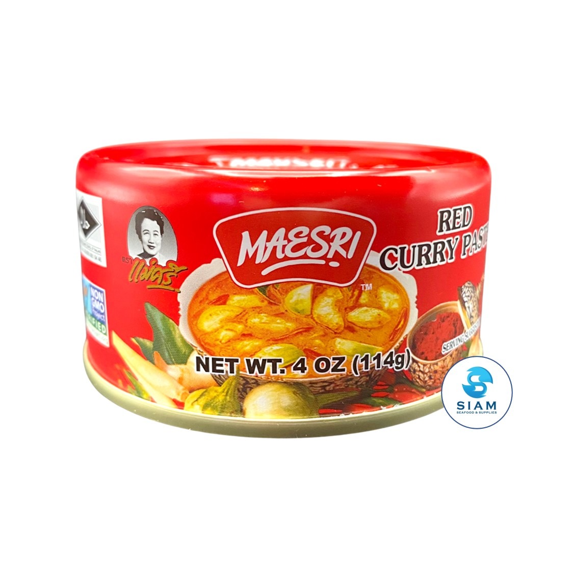MaeSri Red Curry Paste, Vegan & Gluten-Free 4 oz