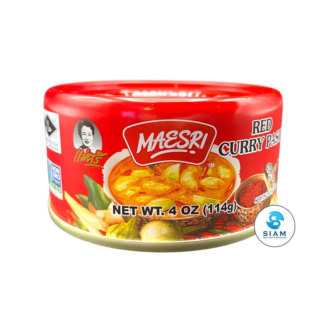 MaeSri Red Curry Paste, Vegan & Gluten-Free 4 oz