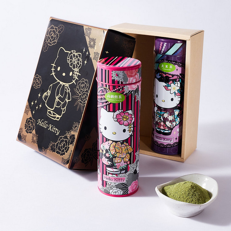 Hello Kitty 粉末茶礼盒套装 - 煎茶…