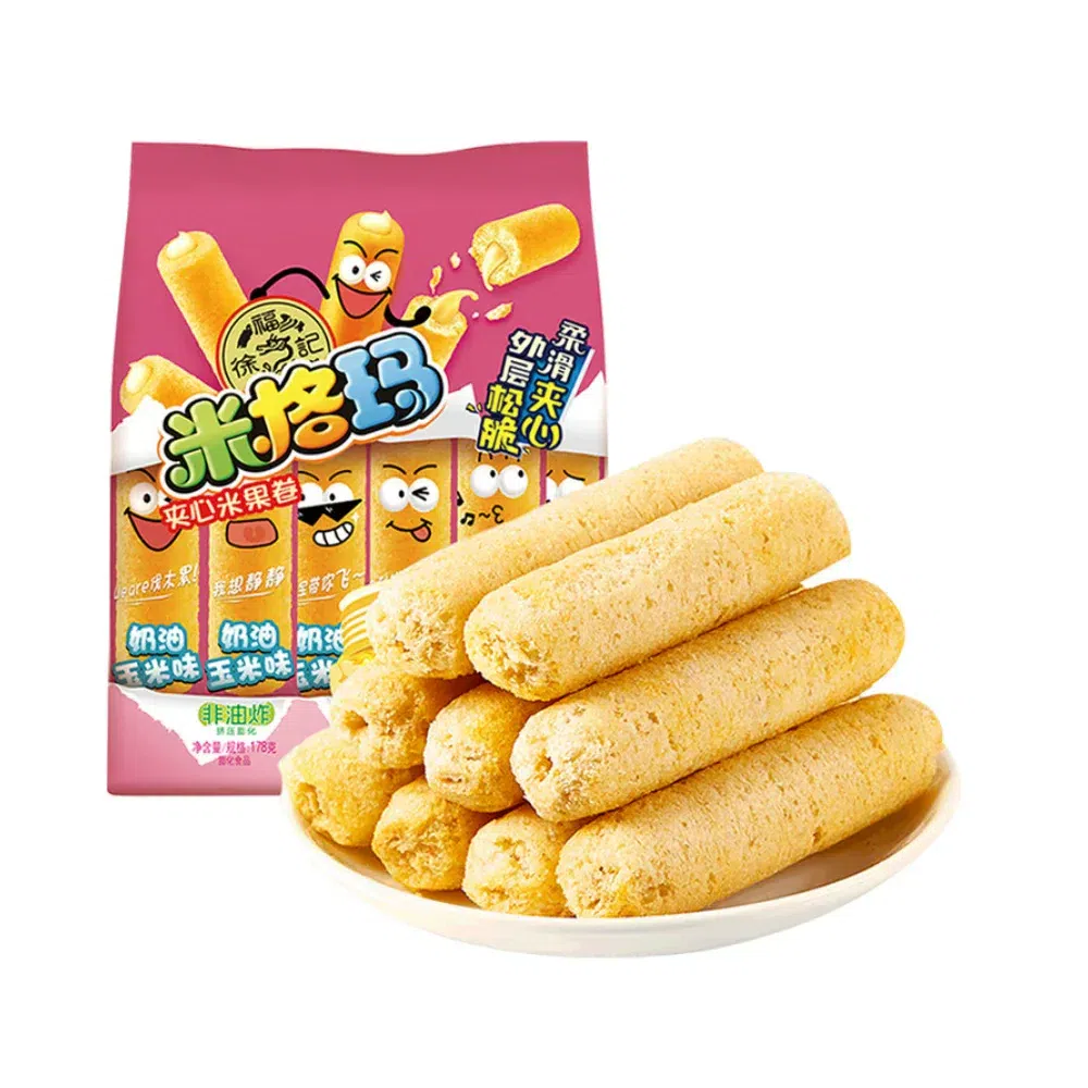 Hsu Fu Chi Creamy Corn-Flavored Filled Rice Rolls 178 g