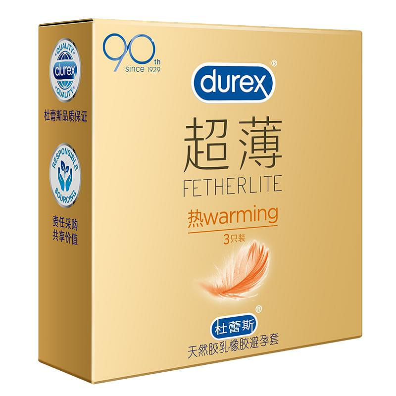 杜蕾斯 热感超薄装 3只装 避孕套 情趣套套 1 盒
