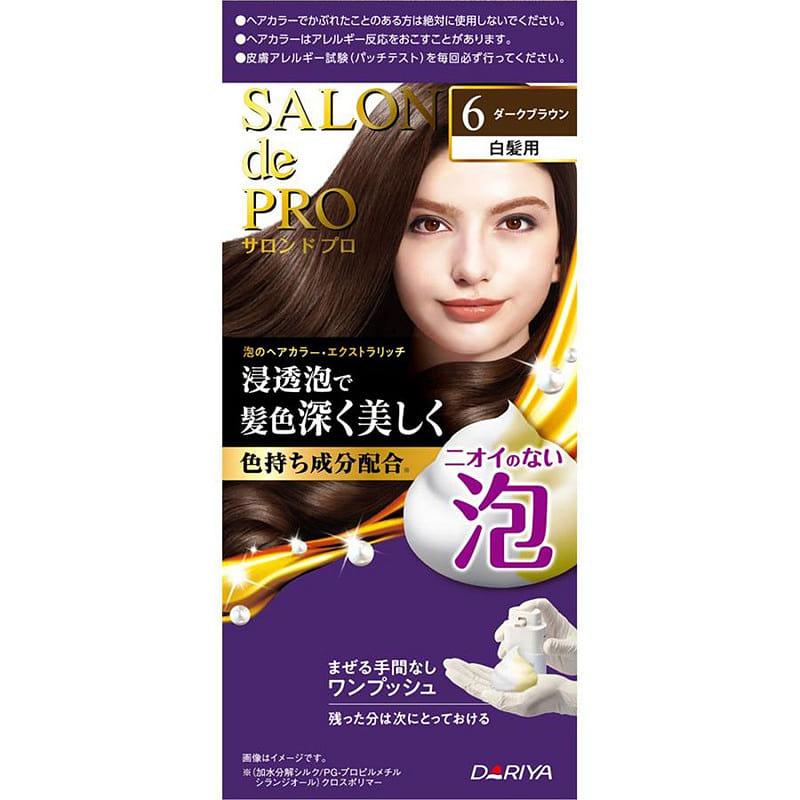 ダリヤ ナチュラルホワイトヘアカラークリーム 6 ダークブラウン 1 個