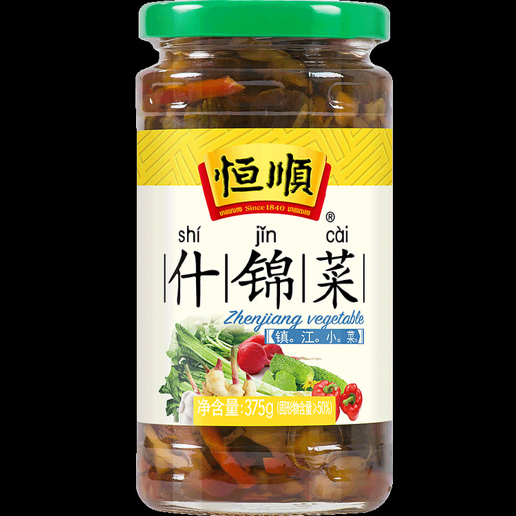 恒顺酱菜开味下饭伴侣腌制泡菜什锦菜375g*1瓶