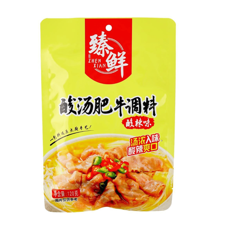 Zhenxian Sour and Spicy Beef Seasoning 120 g