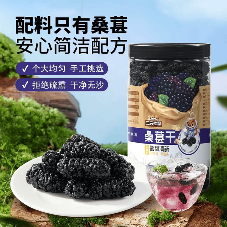 Three Squirrels Mulberry Dried 250g/can 250 g