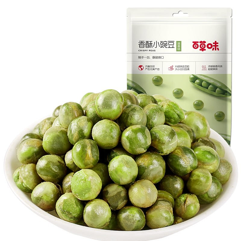 百草味 香酥小豌豆100g 蒜香青豆 100 克