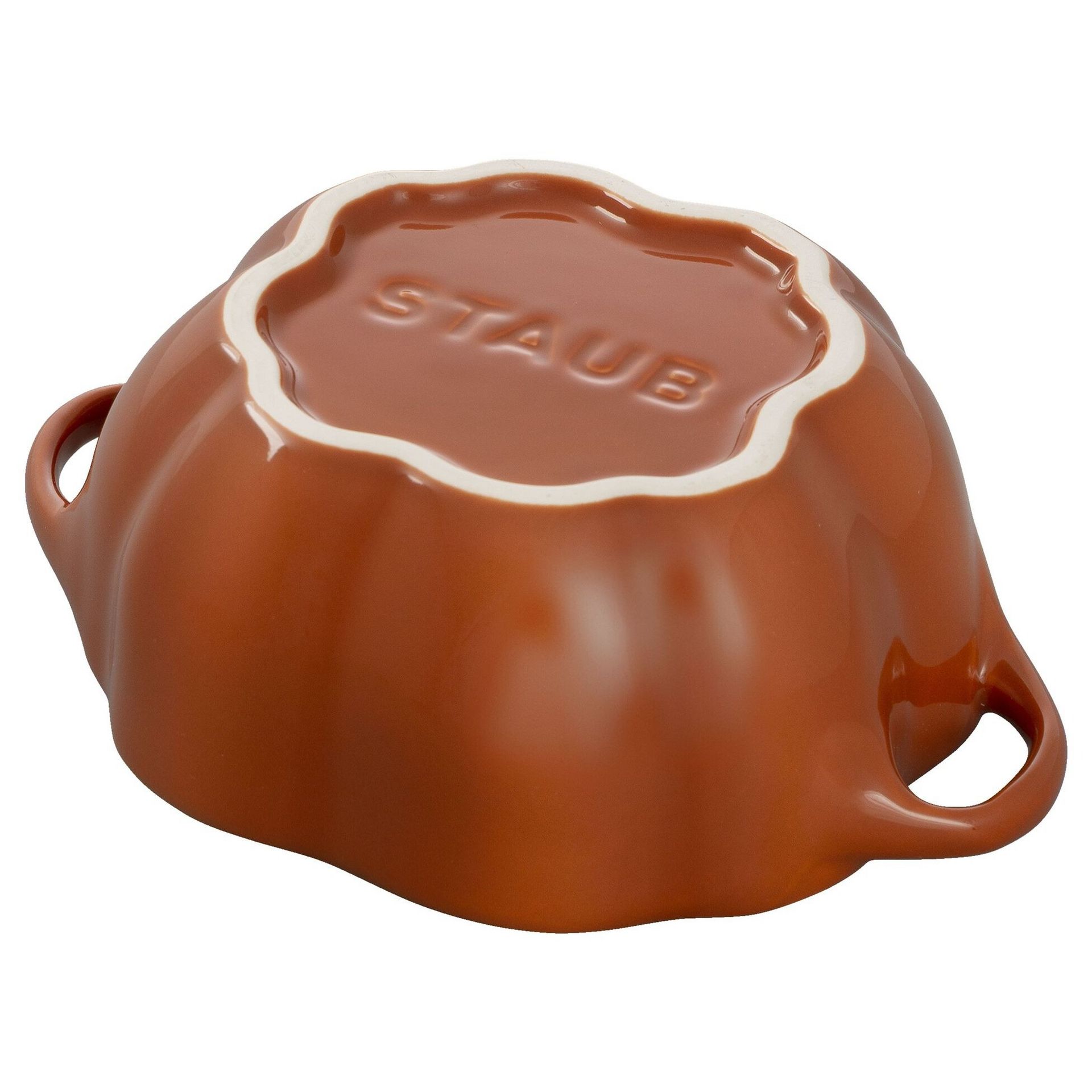 STAUB Ceramic 24-oz Pumpkin Cocotte 0.75-qt / Burnt Orange - Weee!
