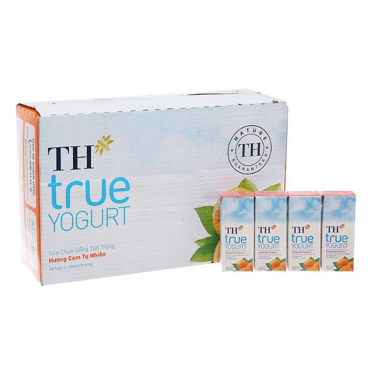 SỮA CHUA UỐNG TH TRUE MILK VỊ CAM 48 HỘP 1 THÙNG ( EXP 09/25)