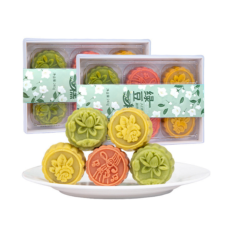 绿豆冰糕礼盒-4种口味 蓝莓、绿豆、红枣、奶黄-6枚