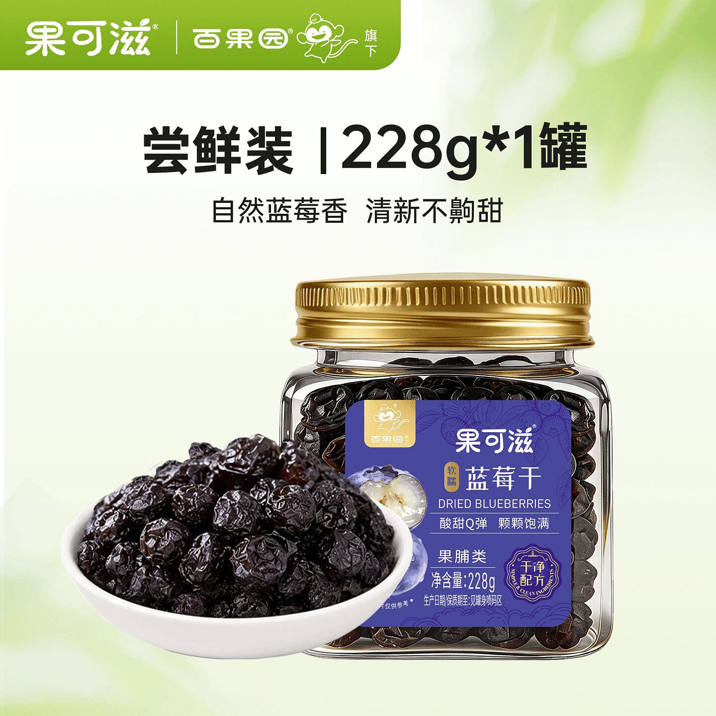 Edible Blueberry Dried Fruit 228g1 Can 228 g